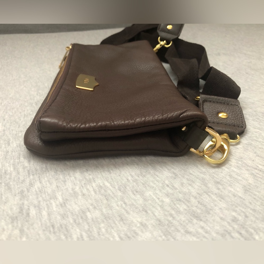 Lauren Ralph Lauren Leather Ralph Mini Crossbody Bag Brown - Picture 6 of 14